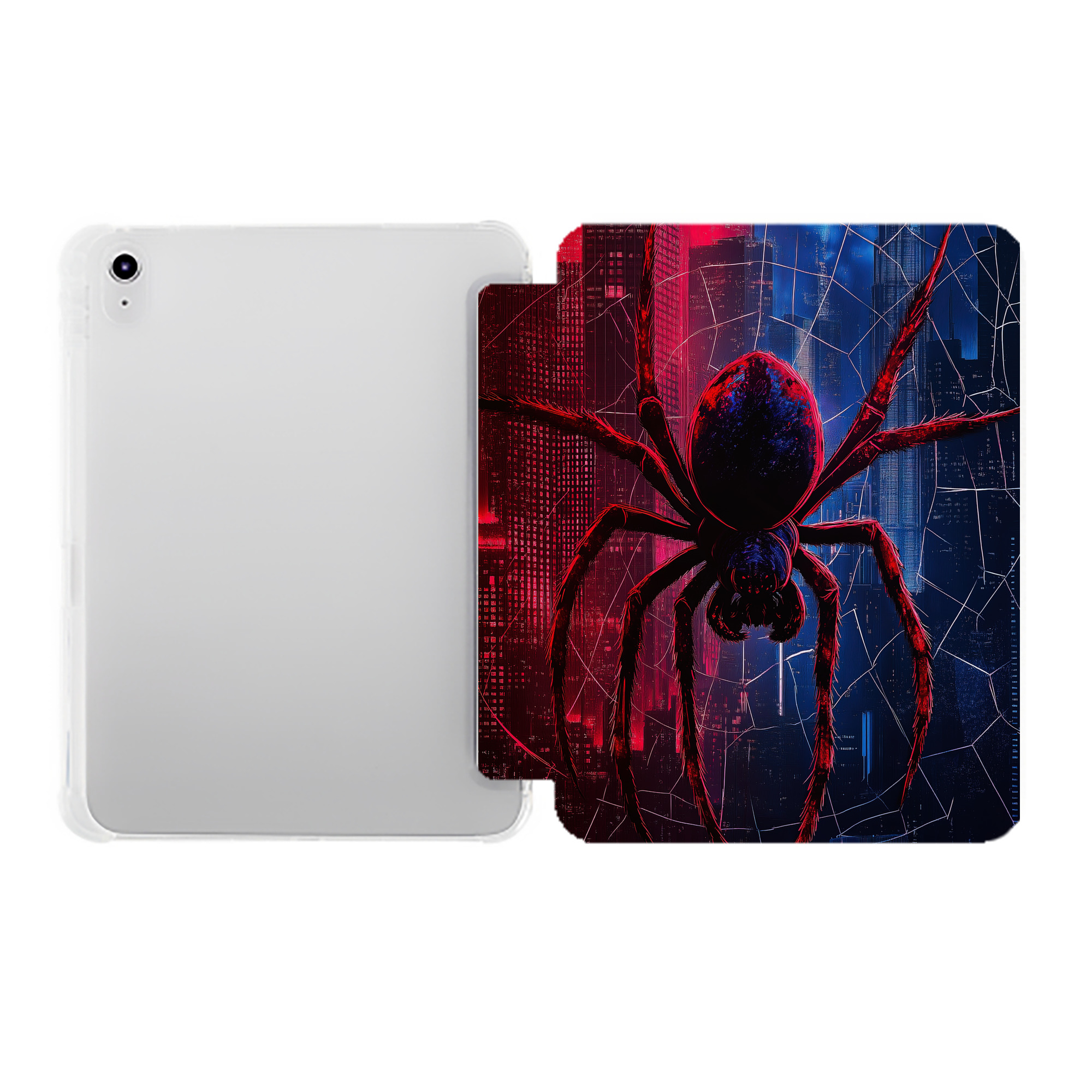 （画像用） Spider Man スパイダーマン IPad ケース ペン収納付き 三つ折りスタンド PUレザー×シリコン 対応機種9.5/10.5/10.9インチ